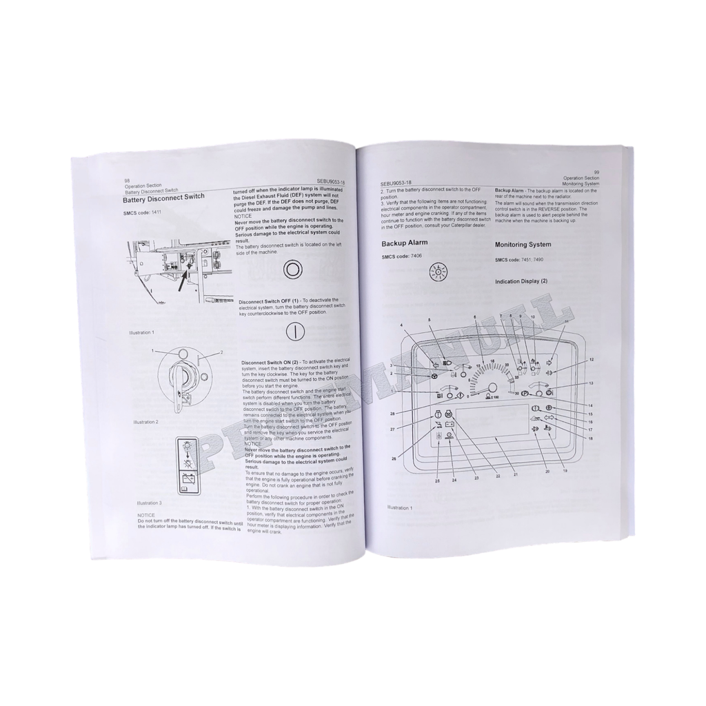 Manual de mantenimiento del operador de cargadoras de ruedas Caterpillar 966M y 972M SEBU9053
