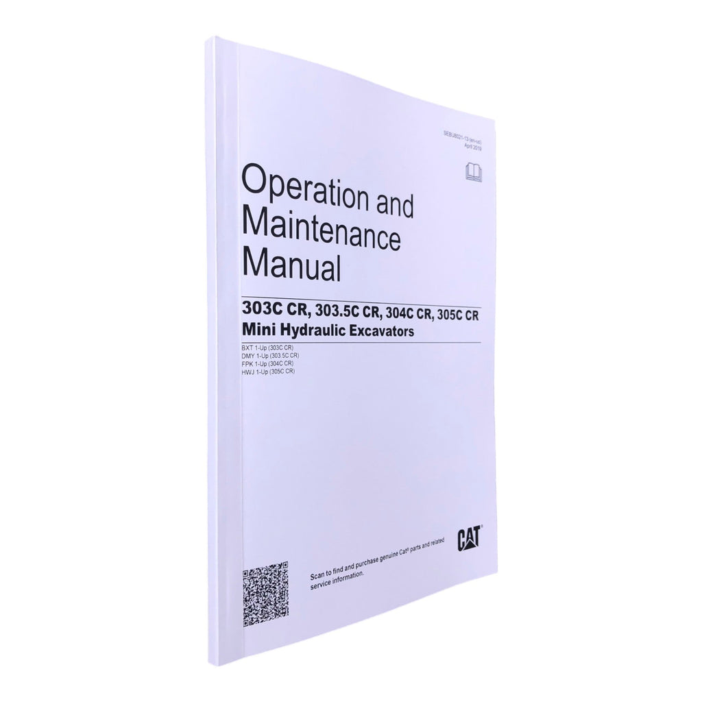 Manual del operador de excavadoras Caterpillar 303.5C, 303C, 304C y 305C CR