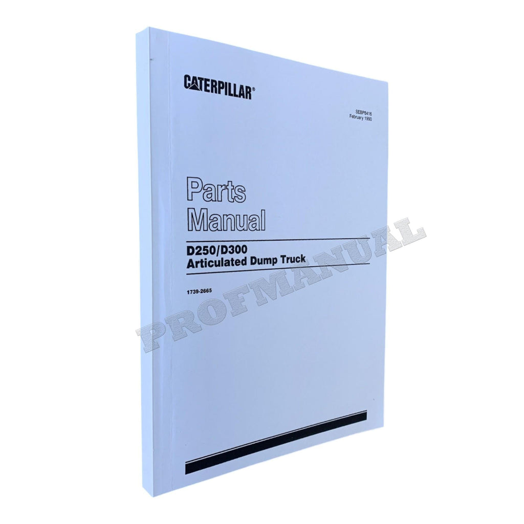 Caterpillar Cat D250 D300 Articulated Dump Truck Parts Catalog Manual SEBP8416