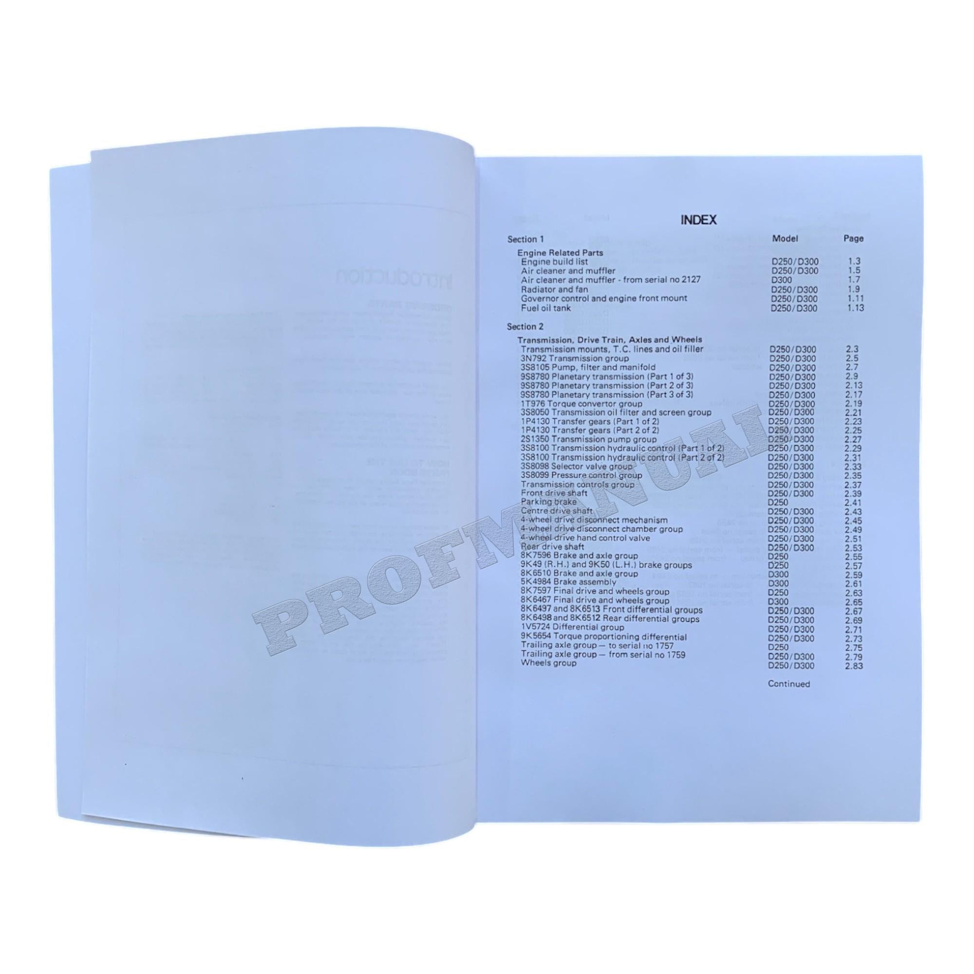 Caterpillar Cat D250 D300 Articulated Dump Truck Parts Catalog Manual SEBP8416