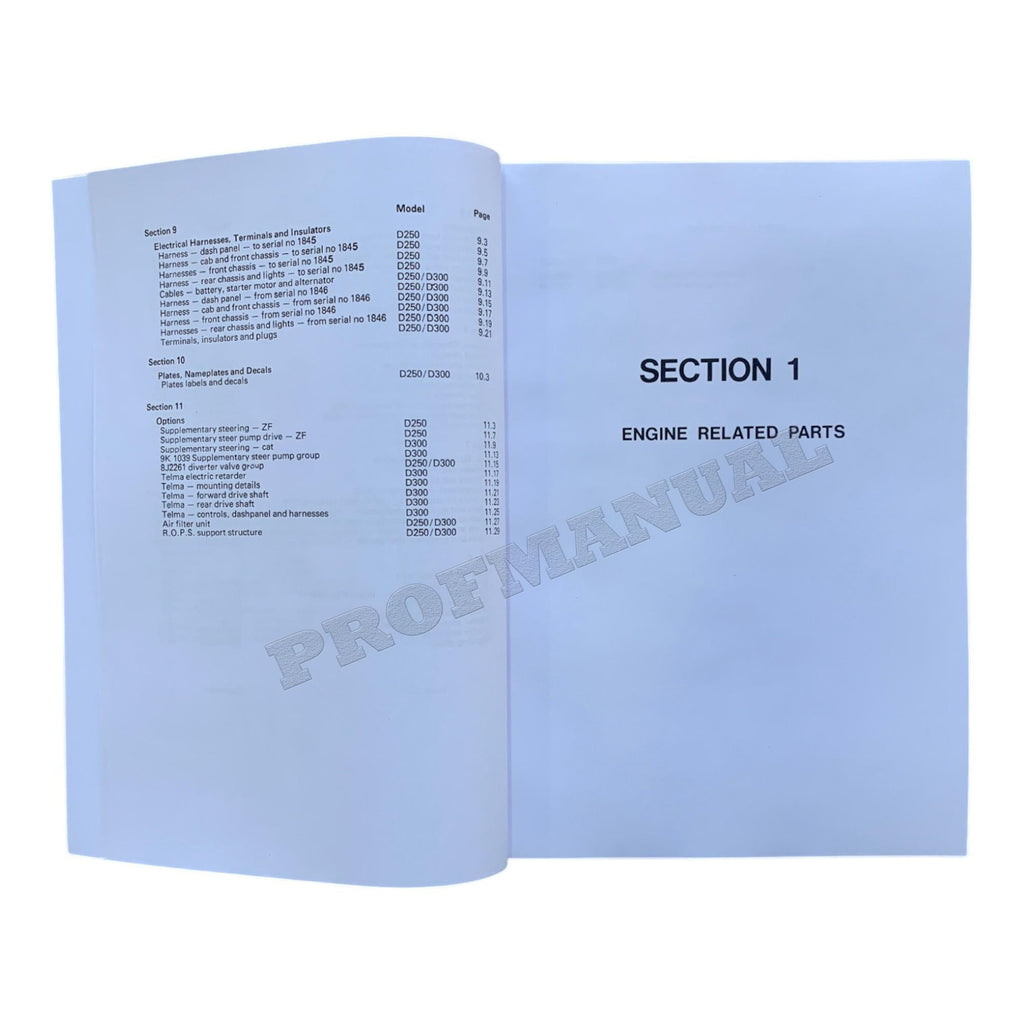 Caterpillar Cat D250 D300 Articulated Dump Truck Parts Catalog Manual SEBP8416