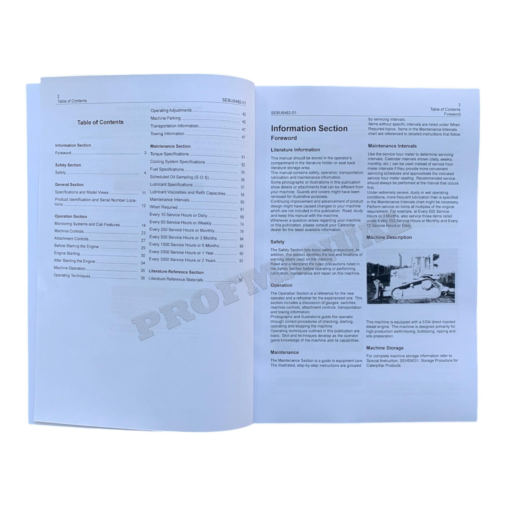 Caterpillar D4H Series III Track Type Tractor Operators Maintenance Manual