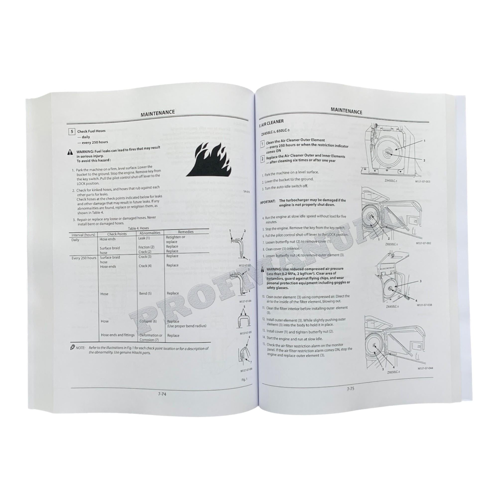 HITACHI ZAXIS ZX 450LC-3 650LC-3 850LC-3 EXCAVATOR OPERATORS MANUAL