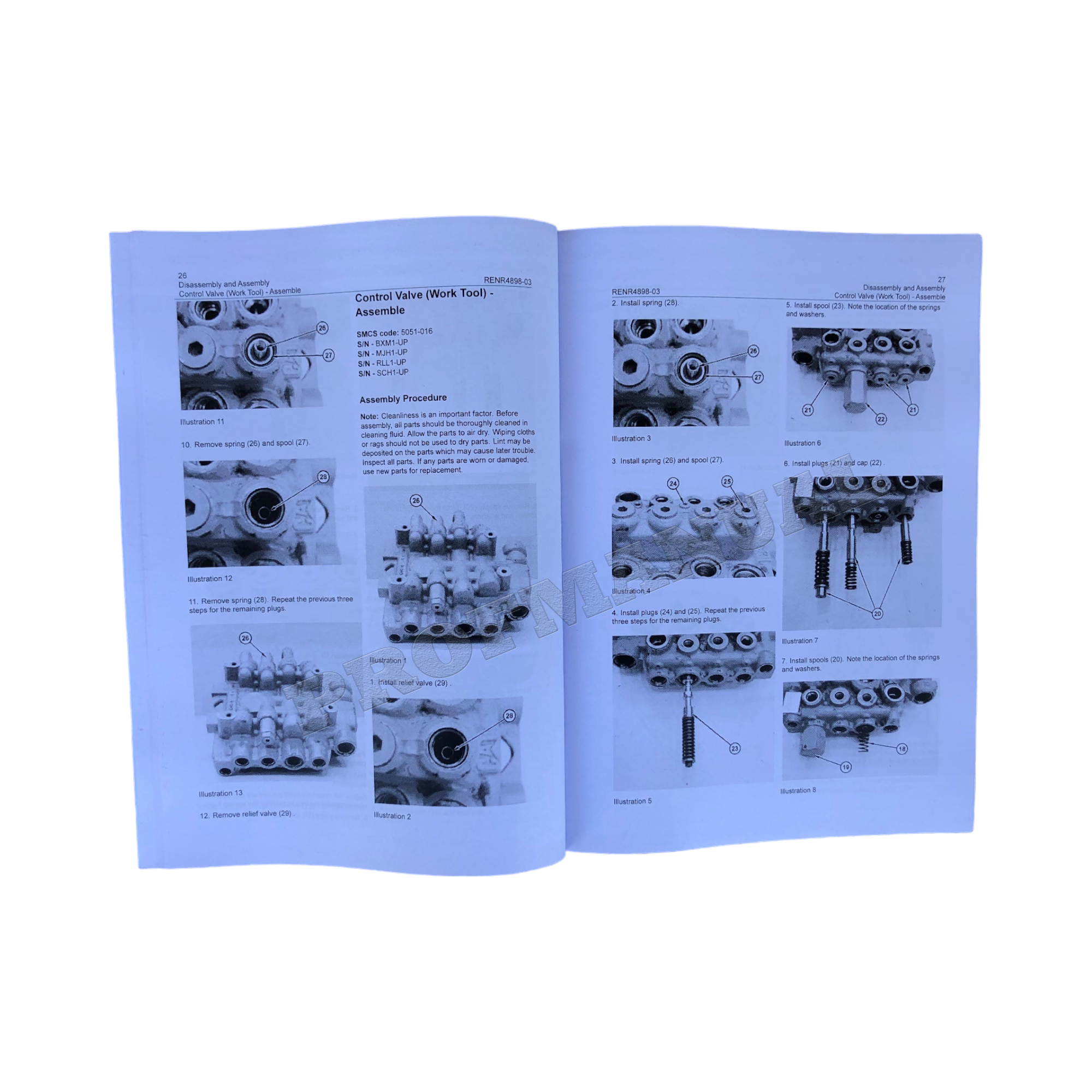 Manual de servicio del cargador Caterpillar 216B 216B2 226B 226B2 Suplemento Desmontaje Montaje