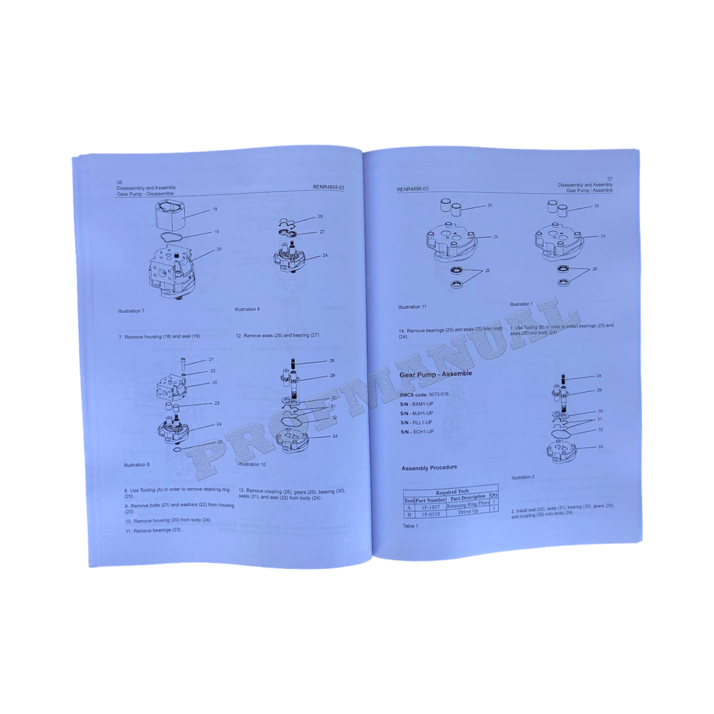 Manual de servicio del cargador Caterpillar 216B 216B2 226B 226B2 Suplemento Desmontaje Montaje