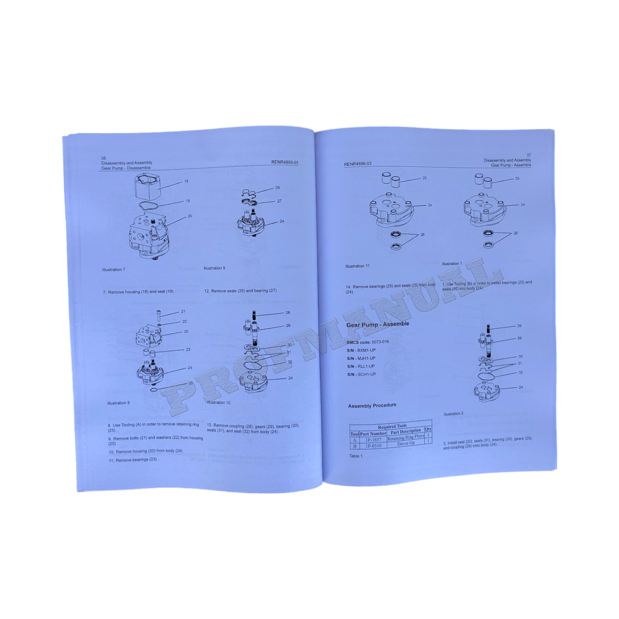 Manual de servicio del cargador Caterpillar 216B 216B2 226B 226B2 Suplemento Desmontaje Montaje