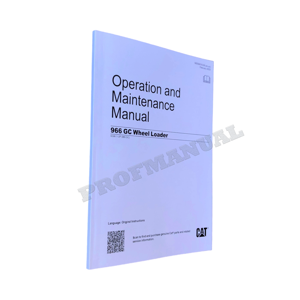 Manual de mantenimiento del operador de la cargadora de ruedas mediana Caterpillar 966 GC