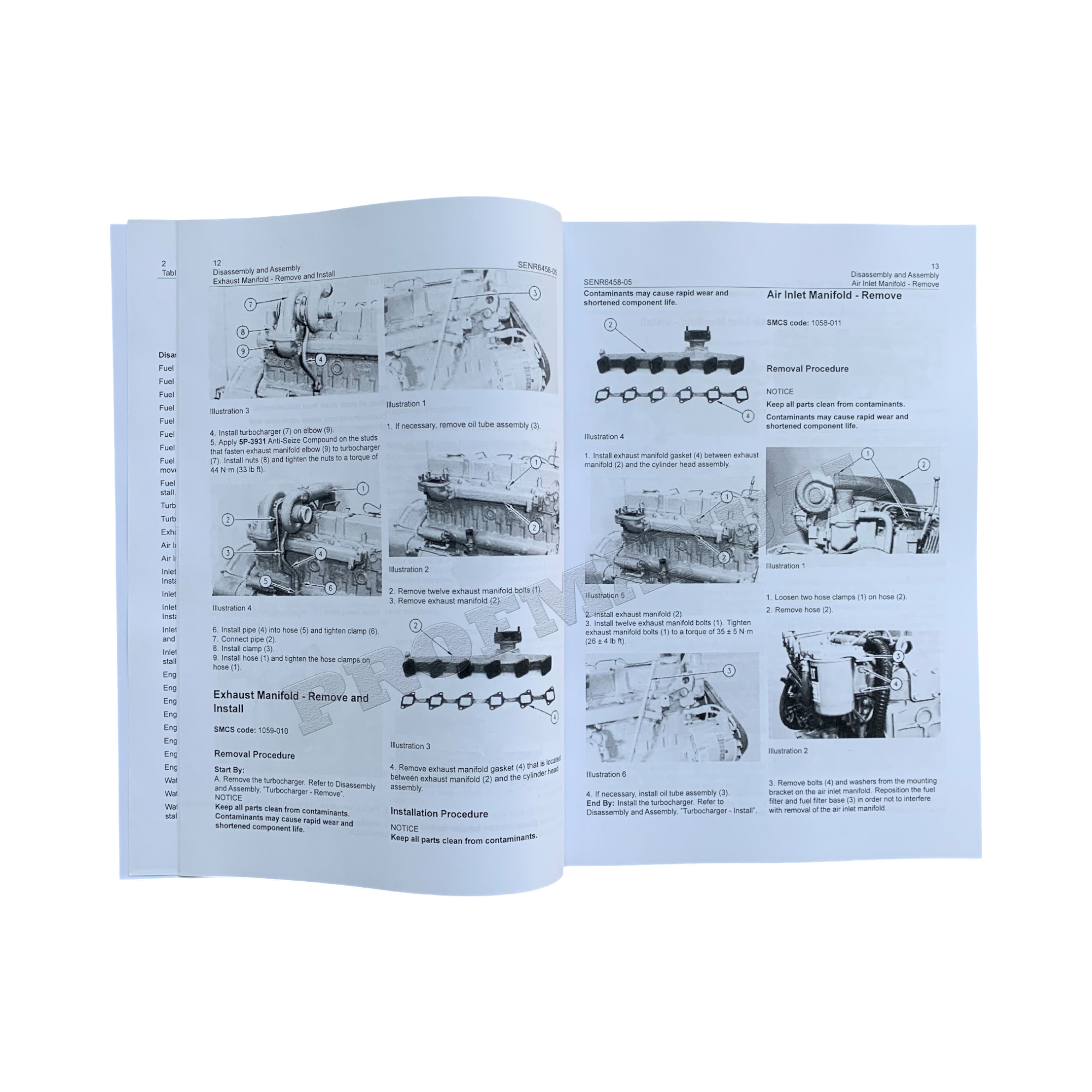 Caterpillar 3046 ENGINE D3C D4C D5C SERIES 3 TRACTOR Manual Disassem Assem +SUPPL