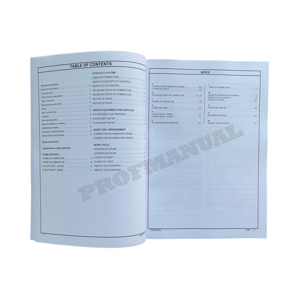 Caterpillar Cat CV16 CV18 Vibratory Compactor Parts Catalog Manual