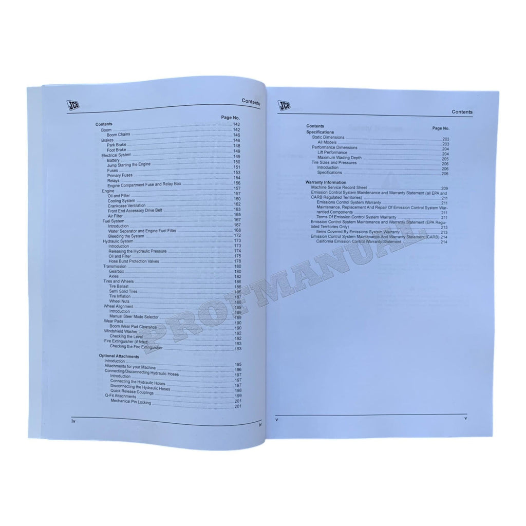 JCB 506-36 507-42 509-42 510-56 512-56 514-56  TIER 4 Telescopic Handler Operators Manual