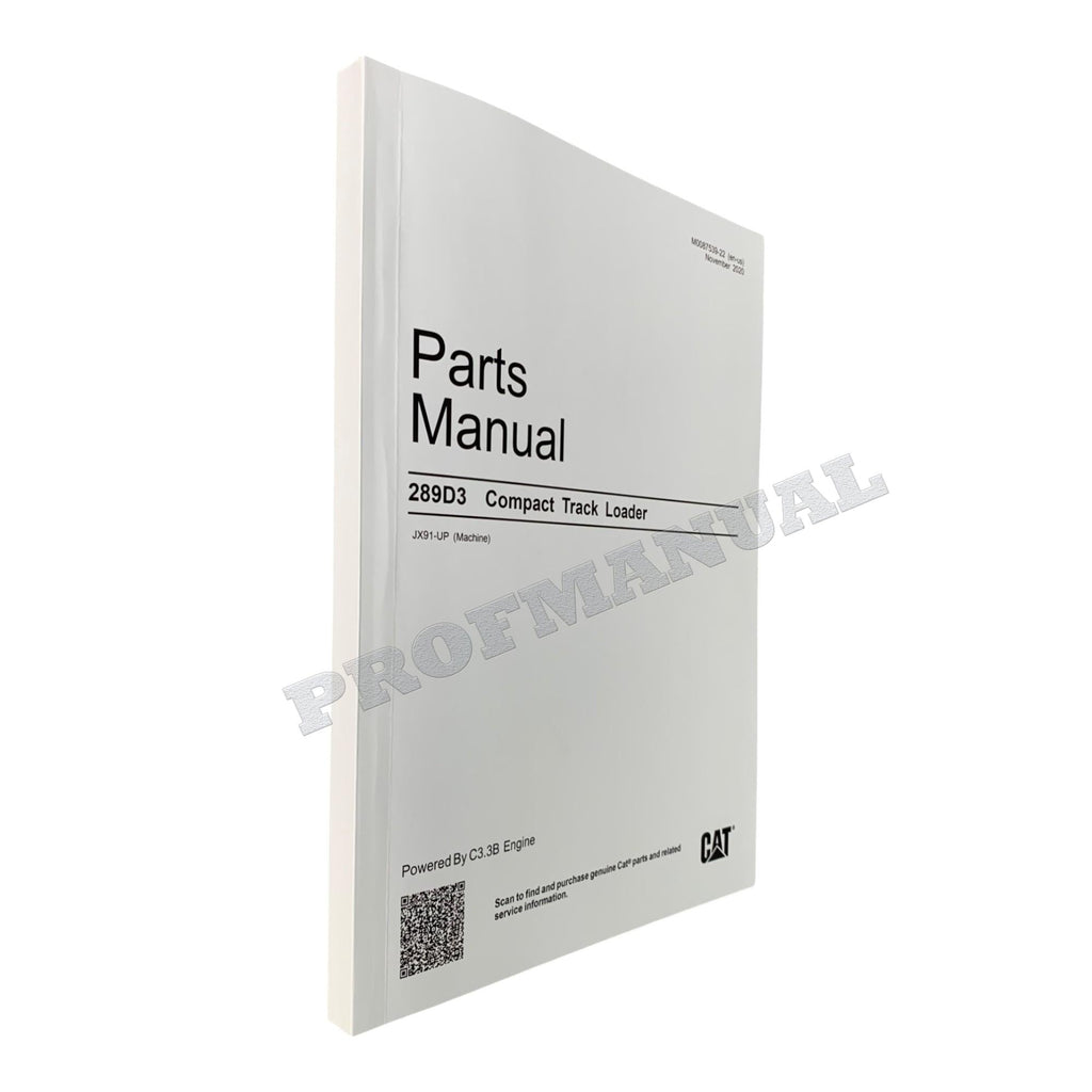 Caterpillar Cat 289D3 Compact Track Loader Parts Catalog Manual M0087539EN-US