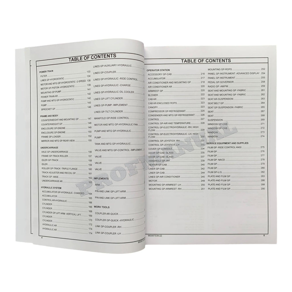 Caterpillar Cat 289D3 Compact Track Loader Parts Catalog Manual M0087539EN-US