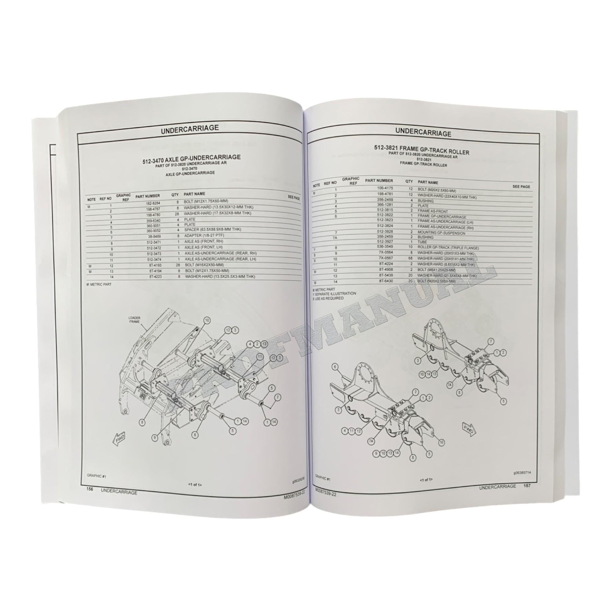 Caterpillar Cat 289D3 Compact Track Loader Parts Catalog Manual M0087539EN-US