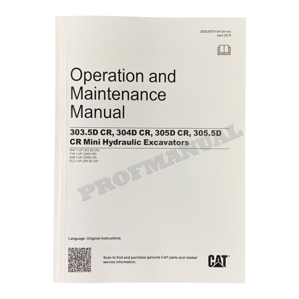 Manual del operador de la miniexcavadora hidráulica Caterpillar 305D CR 305.5D CR
