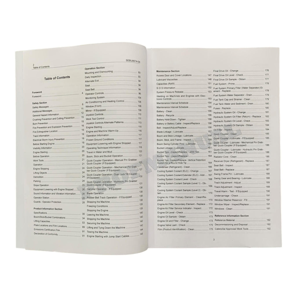 Manual del operador de la miniexcavadora hidráulica Caterpillar 305D CR 305.5D CR