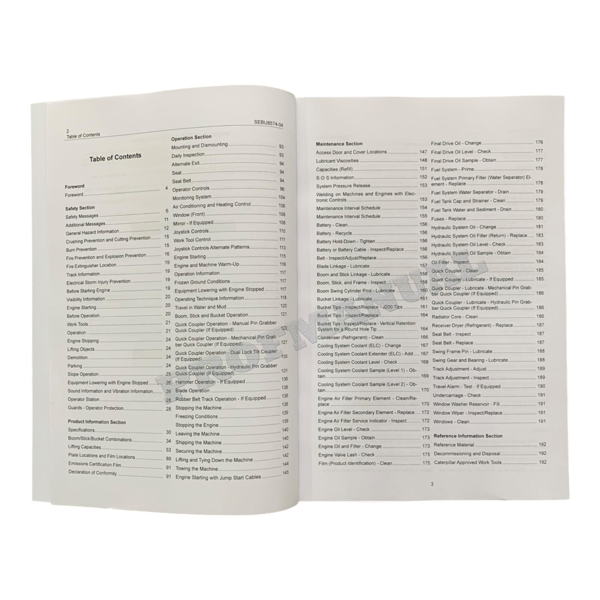 Manual del operador de la miniexcavadora hidráulica Caterpillar 305D CR 305.5D CR