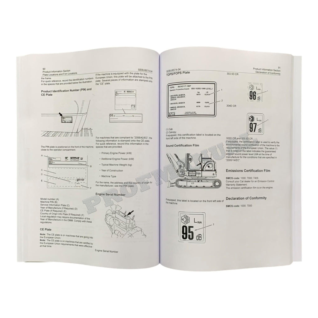 Manual del operador de la miniexcavadora hidráulica Caterpillar 305D CR 305.5D CR
