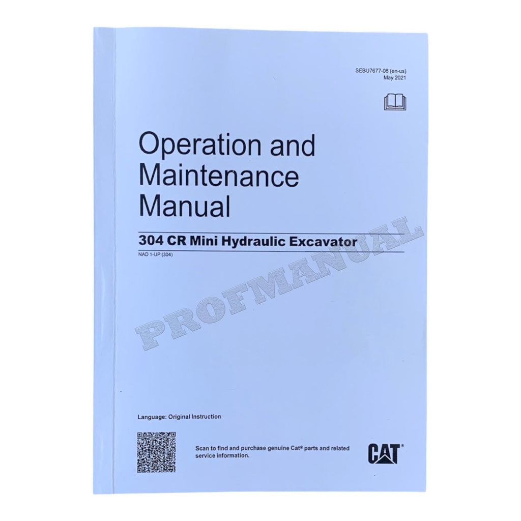 Manual de mantenimiento del operador de la miniexcavadora hidráulica Caterpillar 304 CR