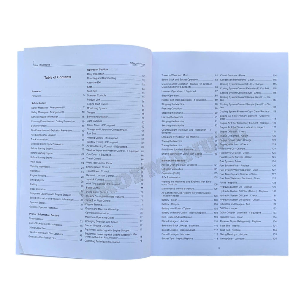 Manual de mantenimiento del operador de la miniexcavadora hidráulica Caterpillar 304 CR