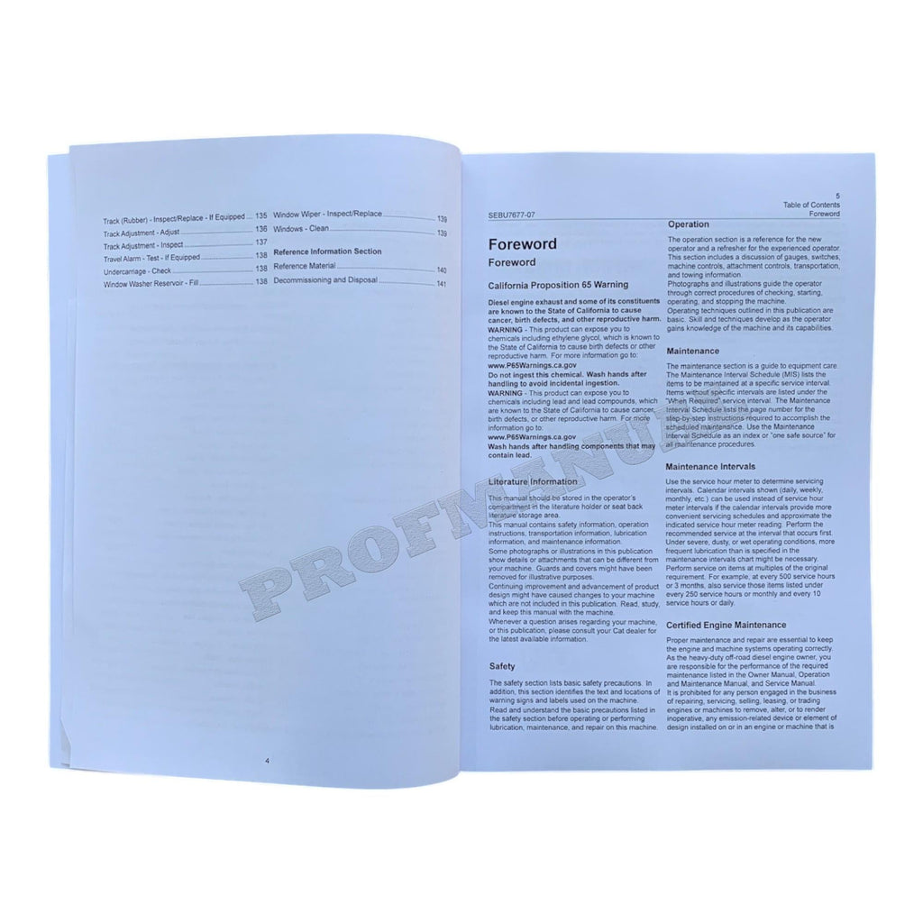 Manual de mantenimiento del operador de la miniexcavadora hidráulica Caterpillar 304 CR
