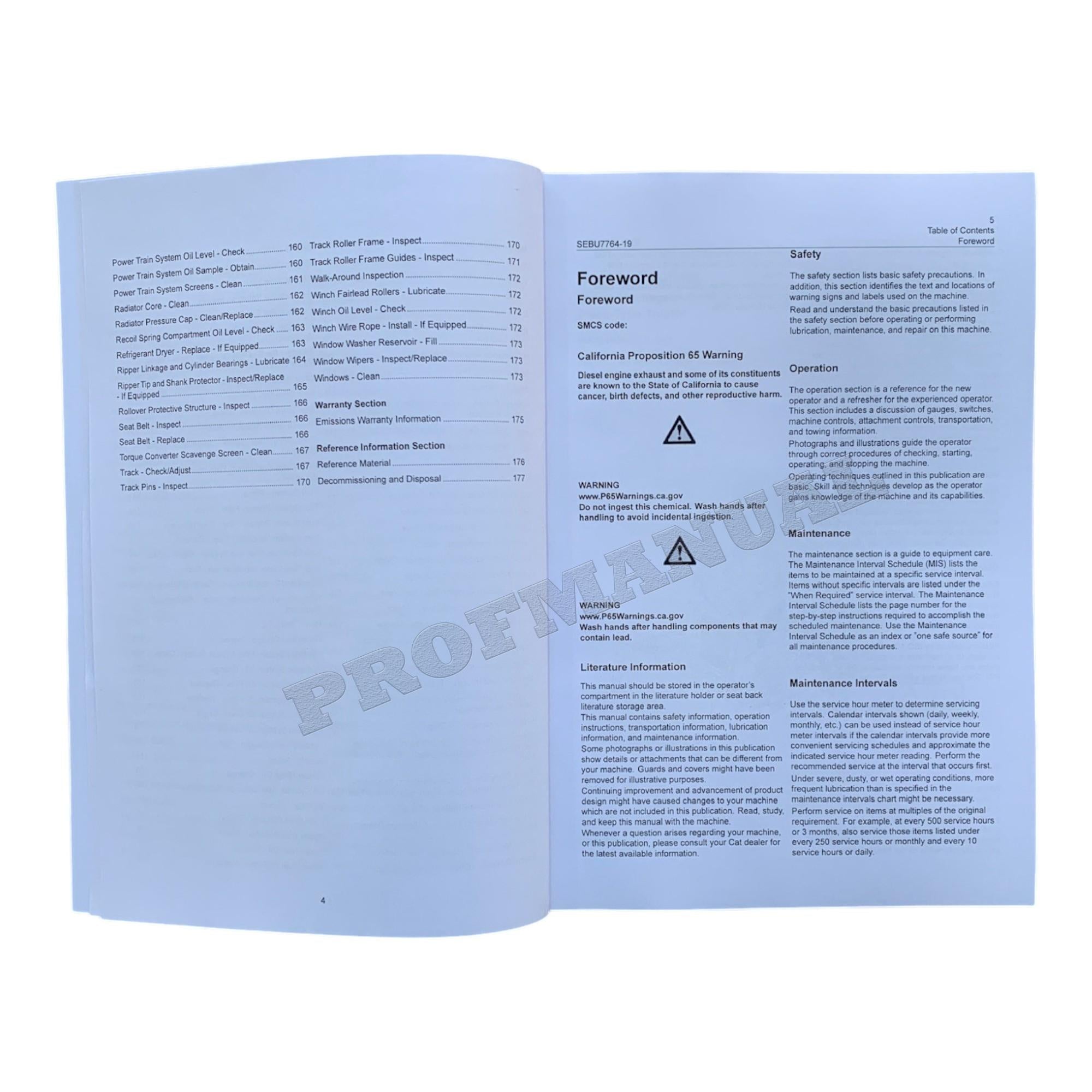 Caterpillar D10T Track Type Tractor Operators Maintenance Manual