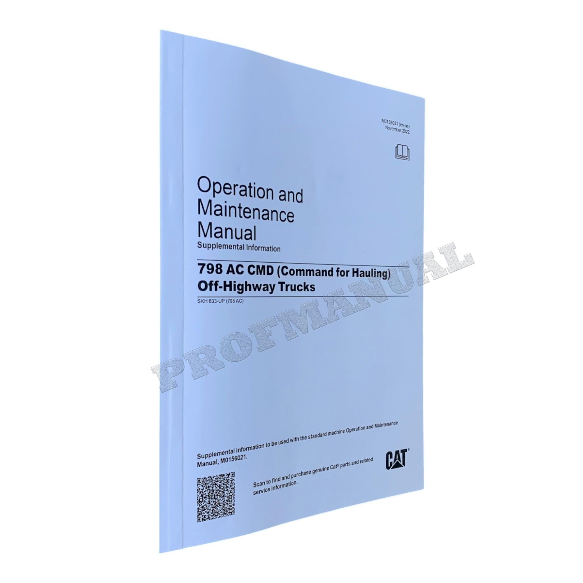 Caterpillar Cat 798 AC CMD Off Highway Truck Suppl Operators Maintenance Manual