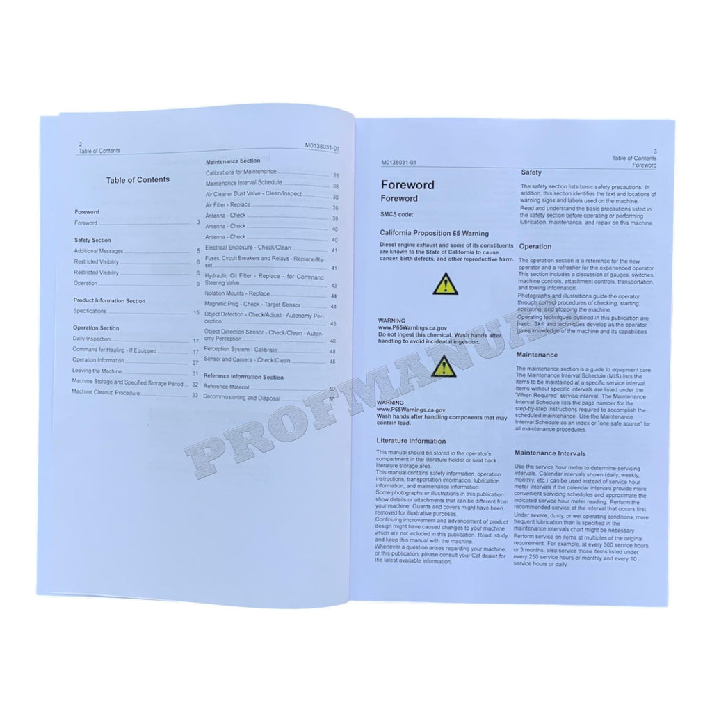 Caterpillar Cat 798 AC CMD Off Highway Truck Suppl Operators Maintenance Manual