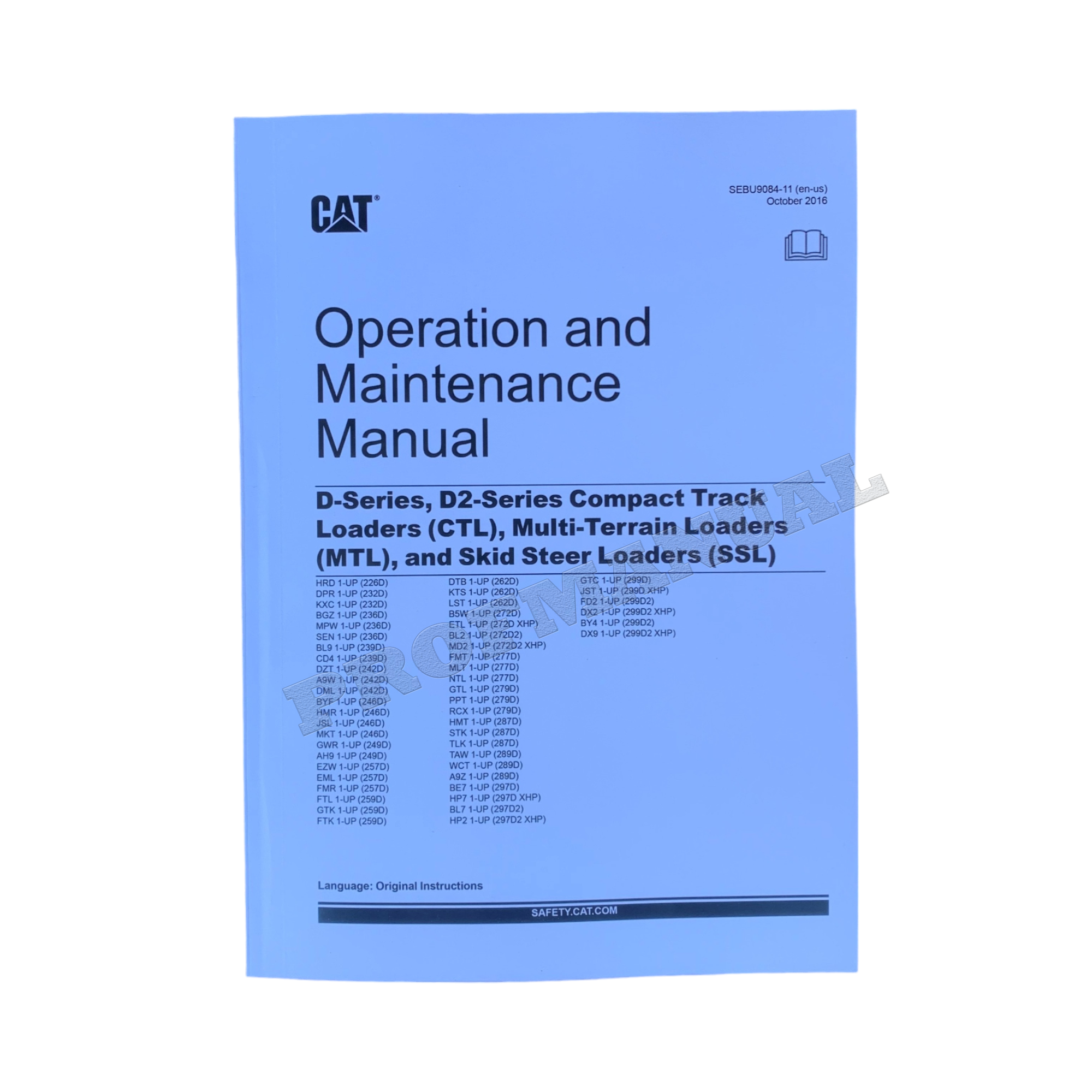 Manual de la máquina CATERPILLAR 226D, 232D, 236D, 239D, 272D, 277D, 279D, 289D, 297D, 297D2, 299D, 299D2