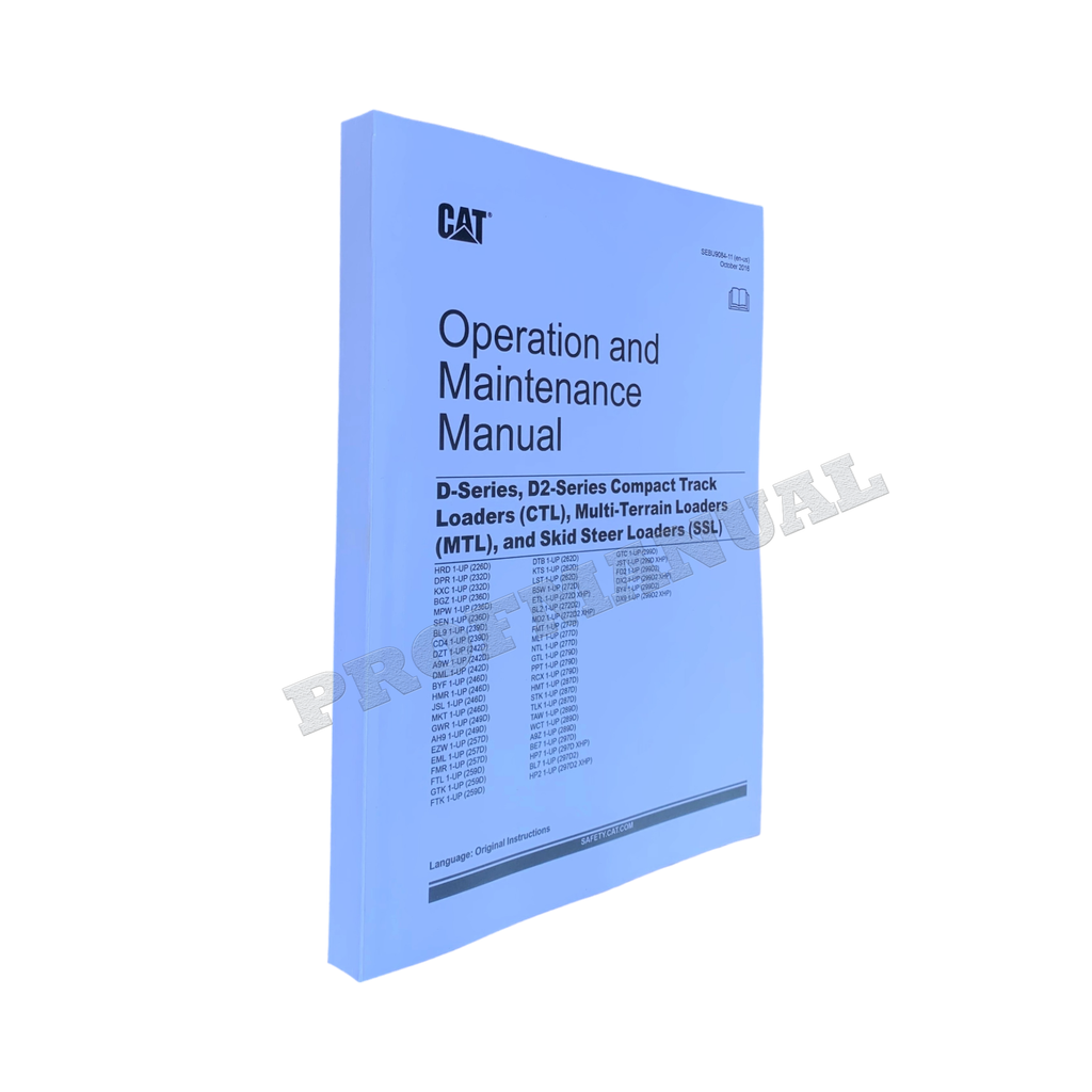 Manual de la máquina CATERPILLAR 226D, 232D, 236D, 239D, 272D, 277D, 279D, 289D, 297D, 297D2, 299D, 299D2