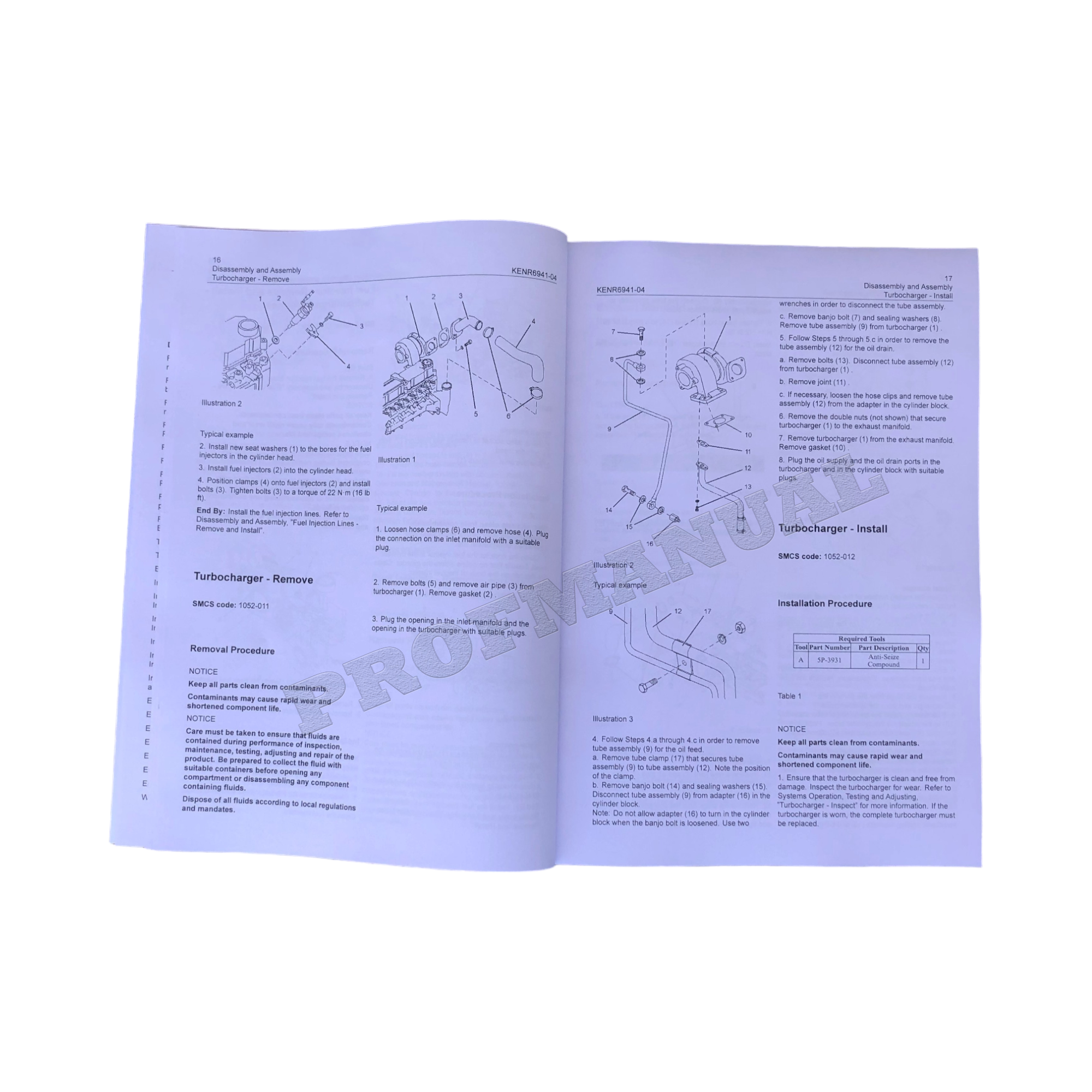 Caterpillar Cat C3.4 Engine Service Manual Disassembly Assembly + Supplement