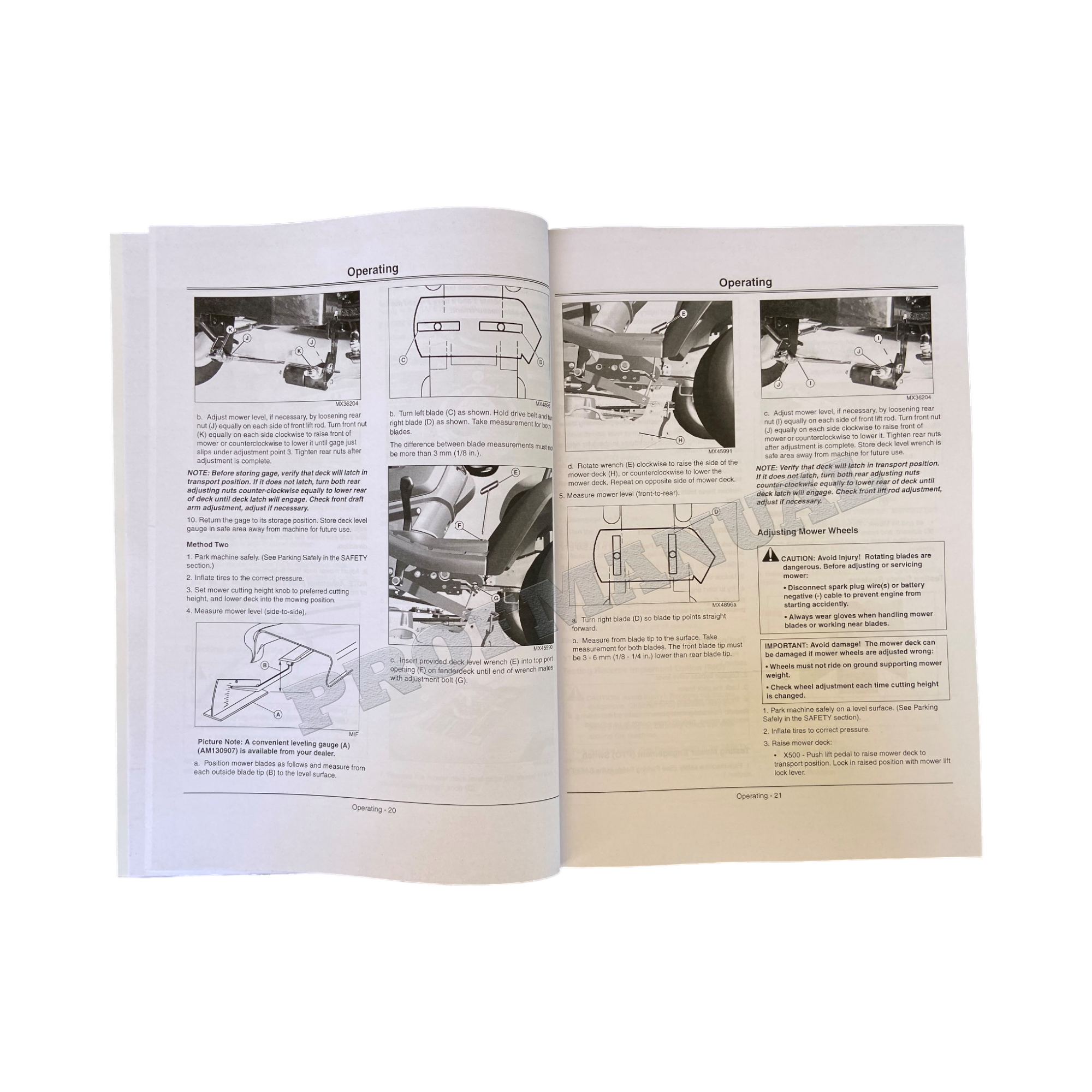 MANUAL DEL OPERADOR DEL TRACTOR JOHN DEERE X500 X530 X534070001-080000+ ¡BONIFICACIÓN!