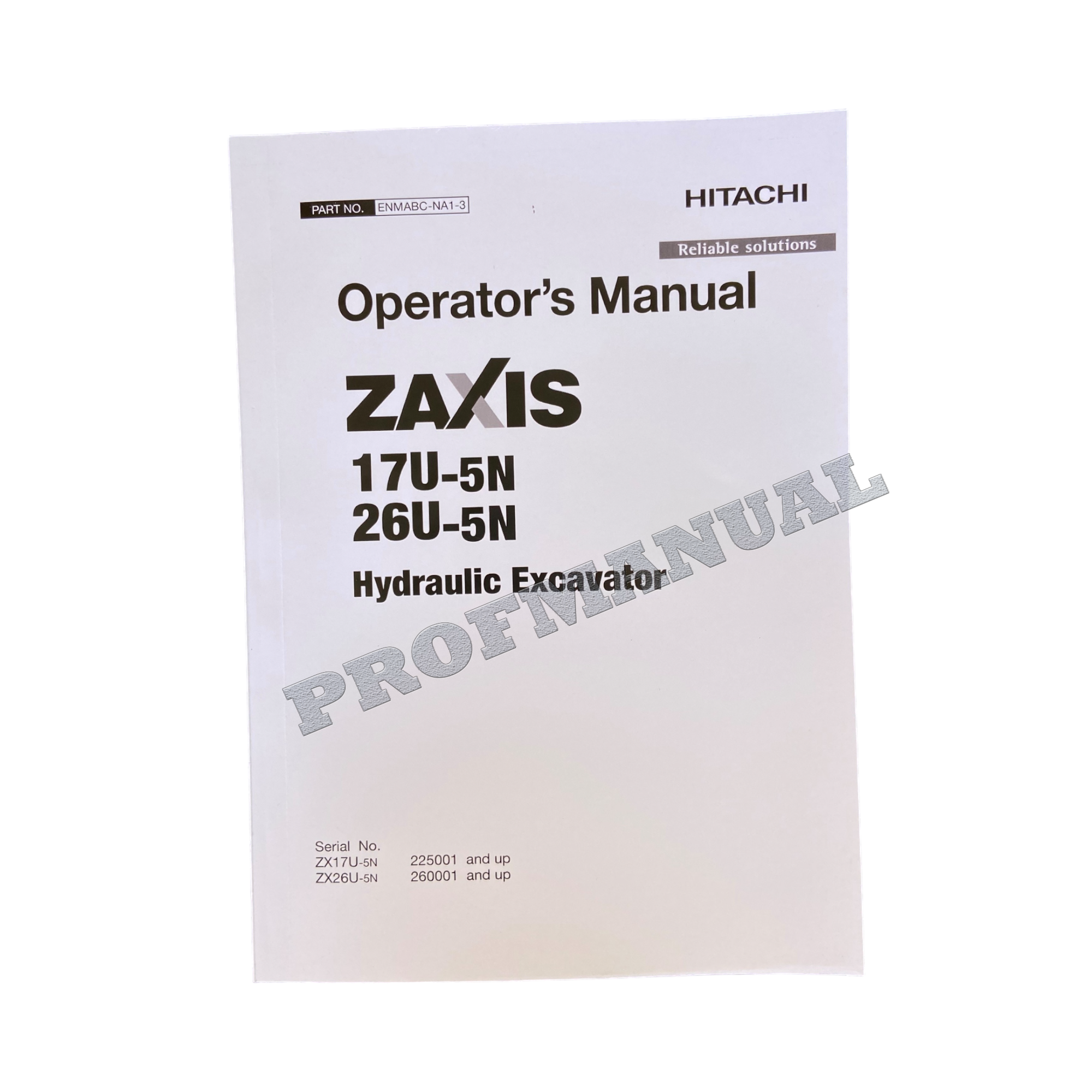 HITACHI ZAXIS ZX 17U-5N 26U-5N EXCAVATOR OPERATORS MANUAL