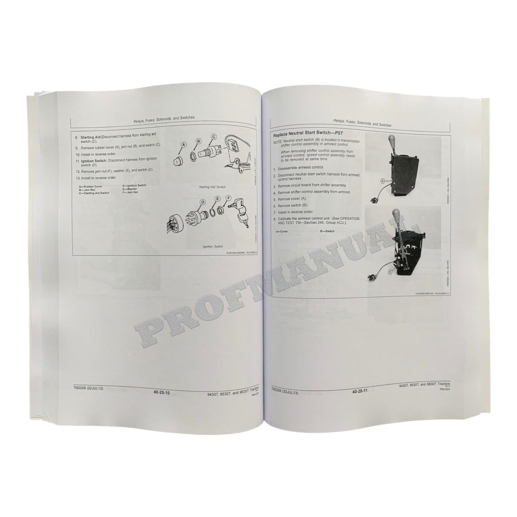 MANUAL TÉCNICO DE REPARACIÓN Y SERVICIO DEL TRACTOR JOHN DEERE 9530T 9630T 9430T +!BONIFICACIÓN! 