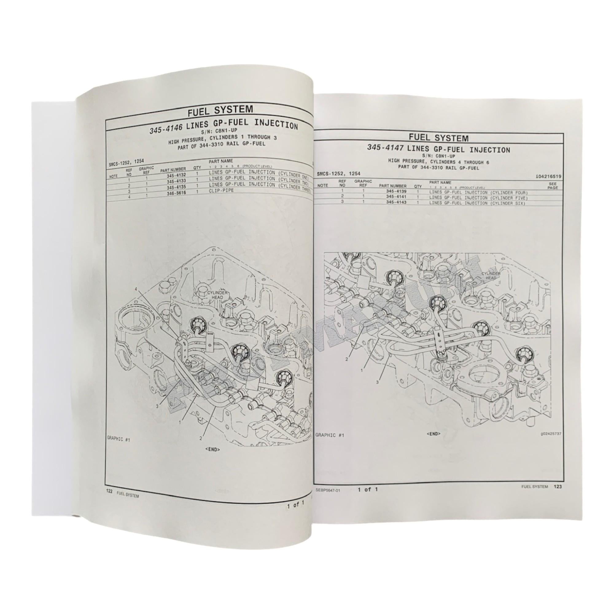 Caterpillar Cat 320E LRR Excavator Parts Catalog Manual ser TFX1-UP C8N1-Up