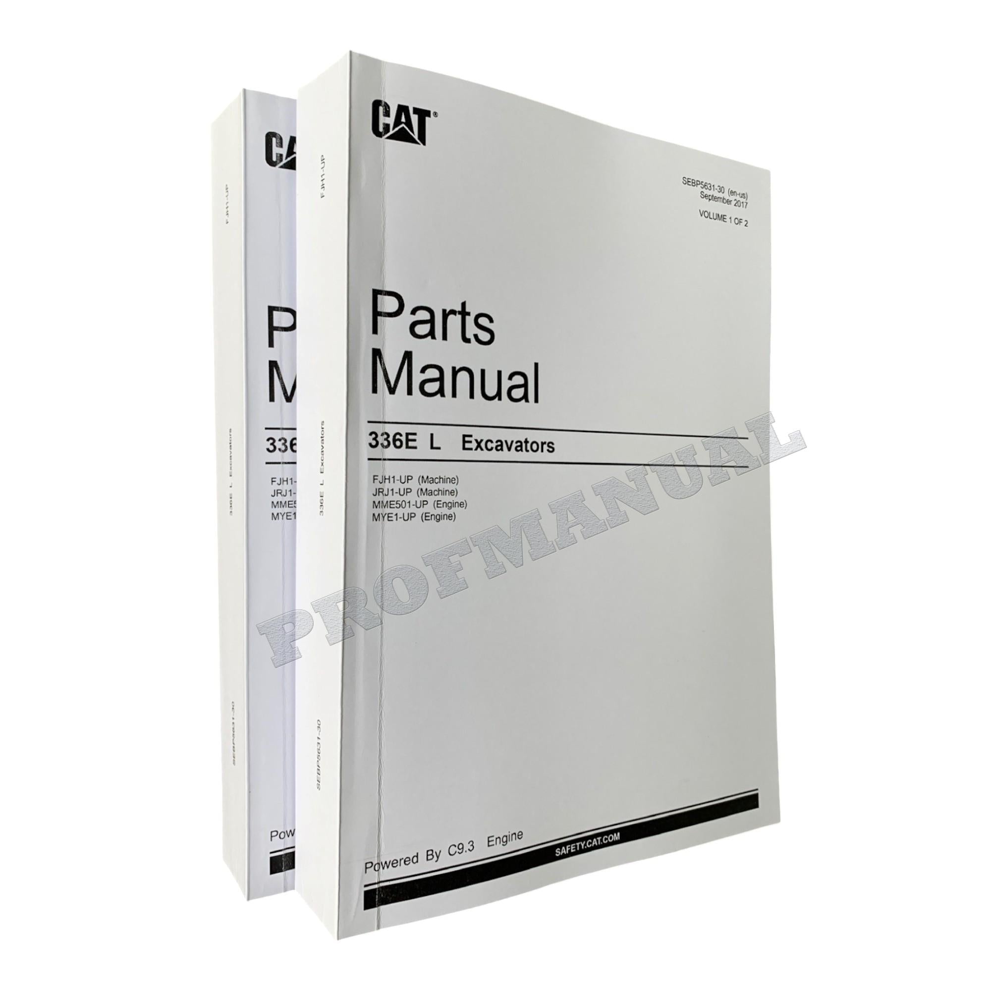 Caterpillar Cat 336E L Excavator Parts Catalog Manual SEBP5631