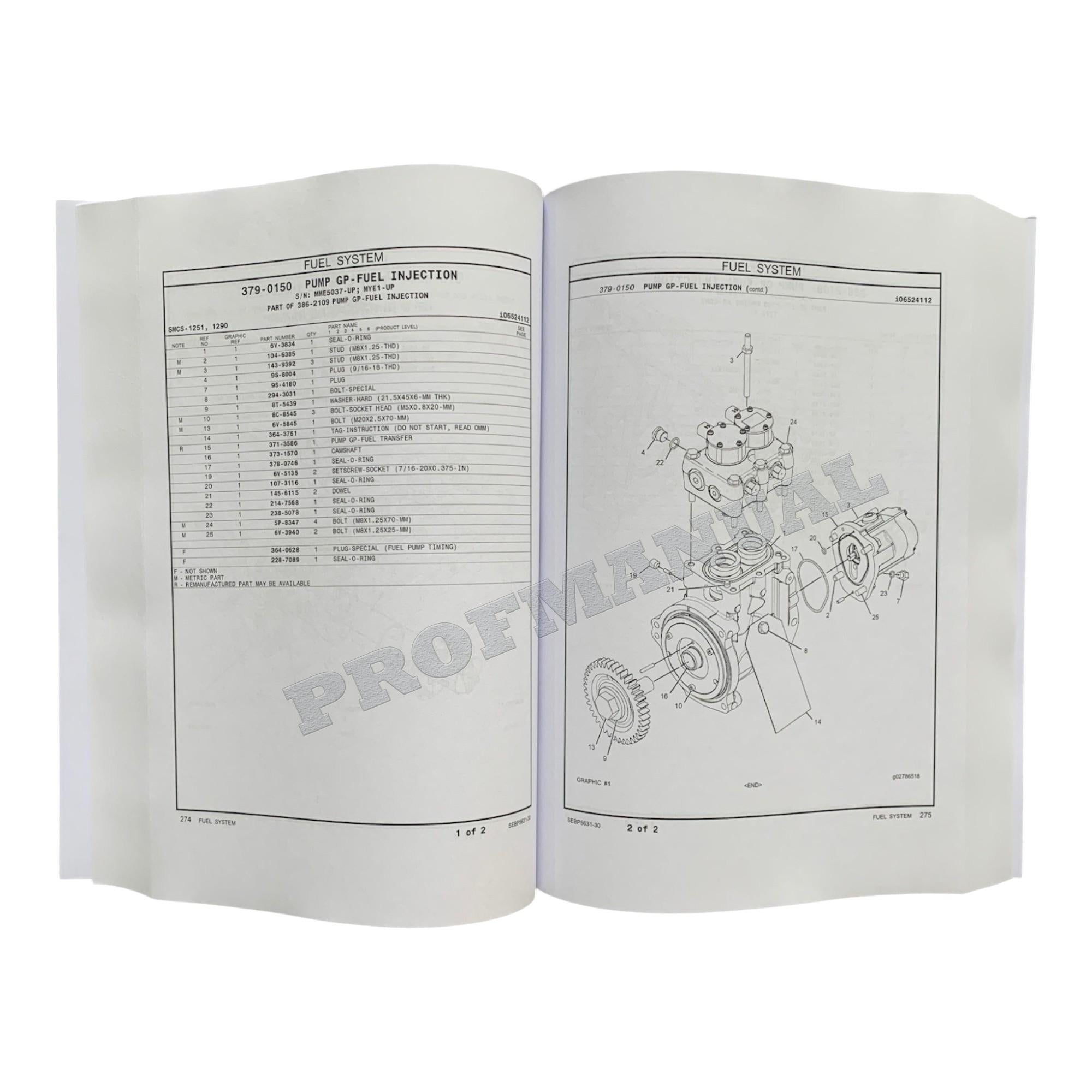 Caterpillar Cat 336E L Excavator Parts Catalog Manual SEBP5631