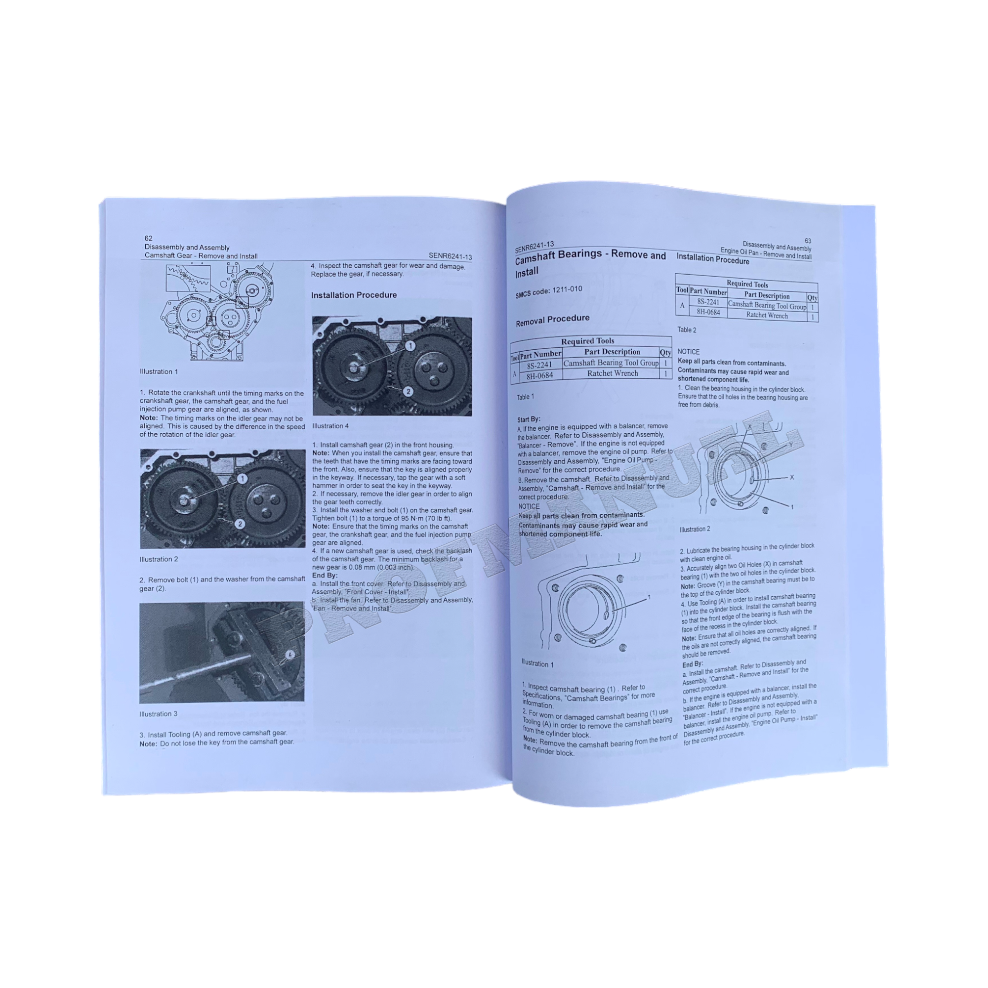 Caterpillar 3054 Engine Disassembly Assembly Service Manual