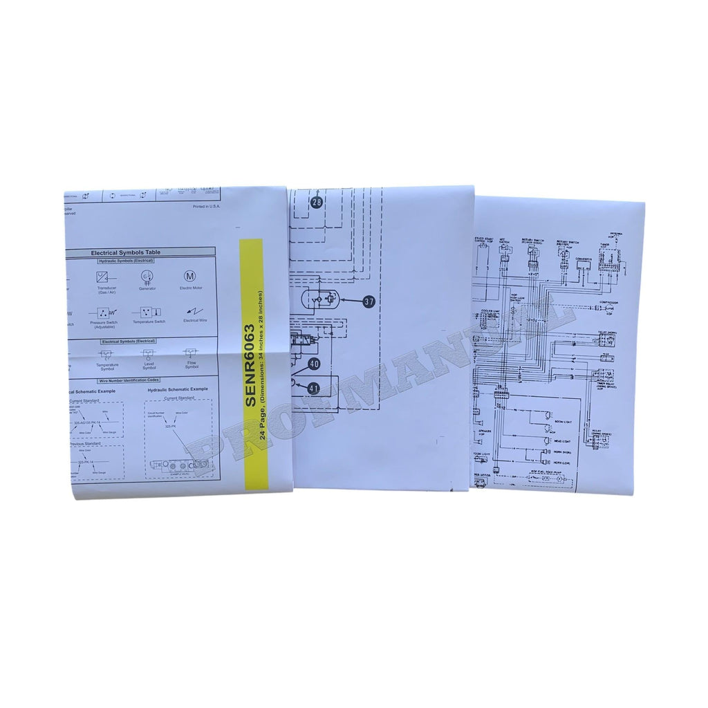 Caterpillar E240C EL240C Excavator Hydraulic Schematic Service Manual