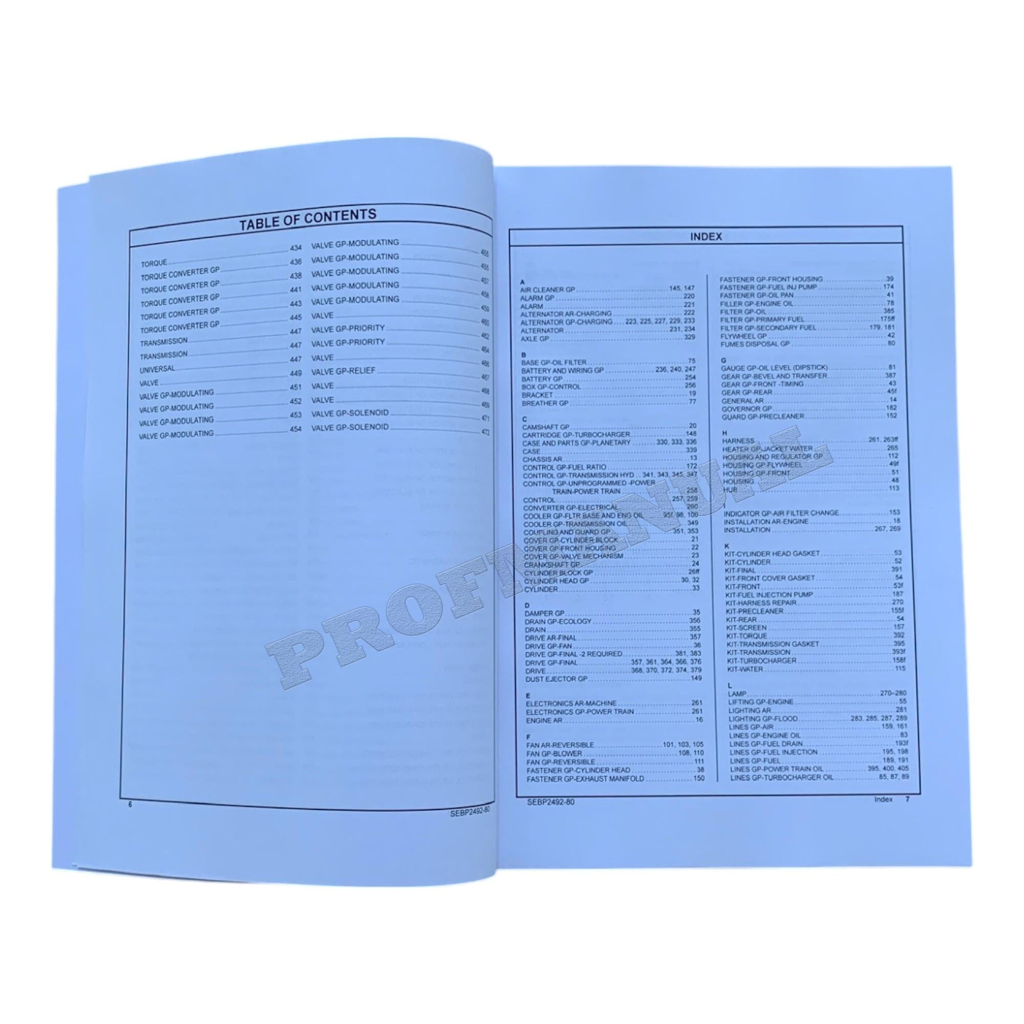 Caterpillar Cat D6R Track Type Tractor XL Parts Catalog Manual SEBP2492