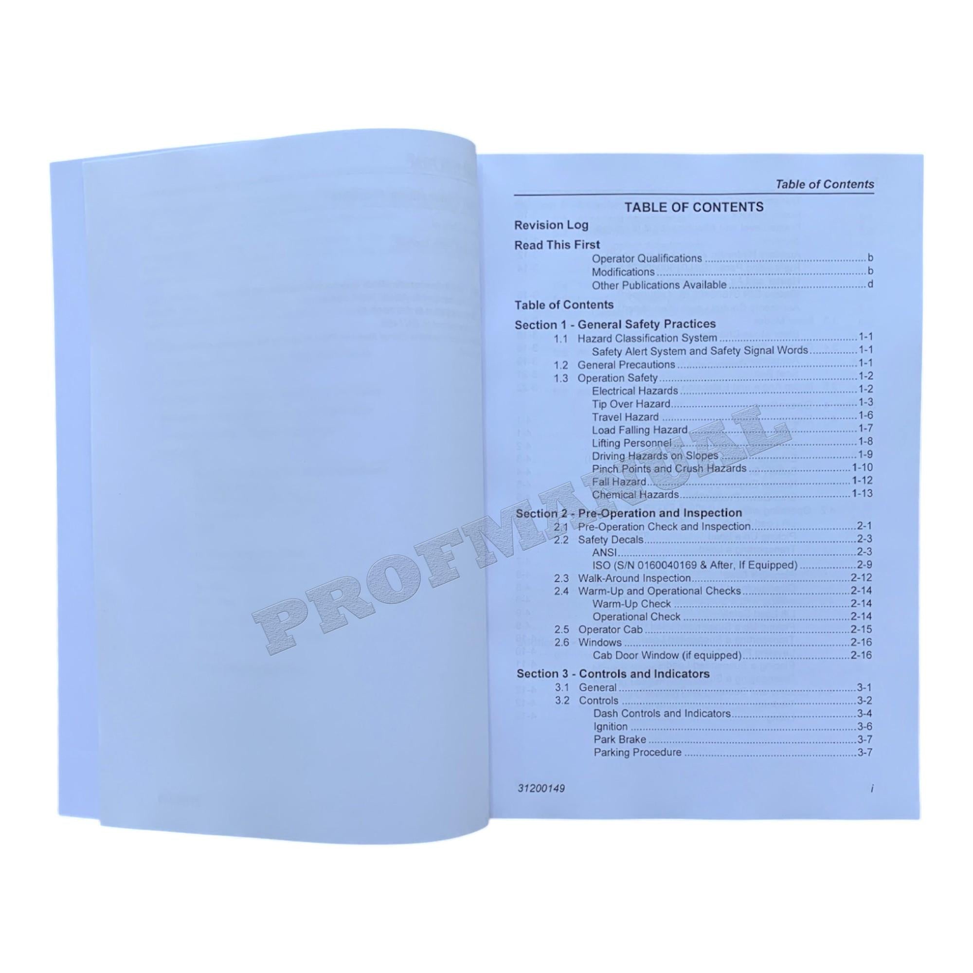 Manual del operador de mantenimiento y operación del manipulador telescópico JLG G6-42A