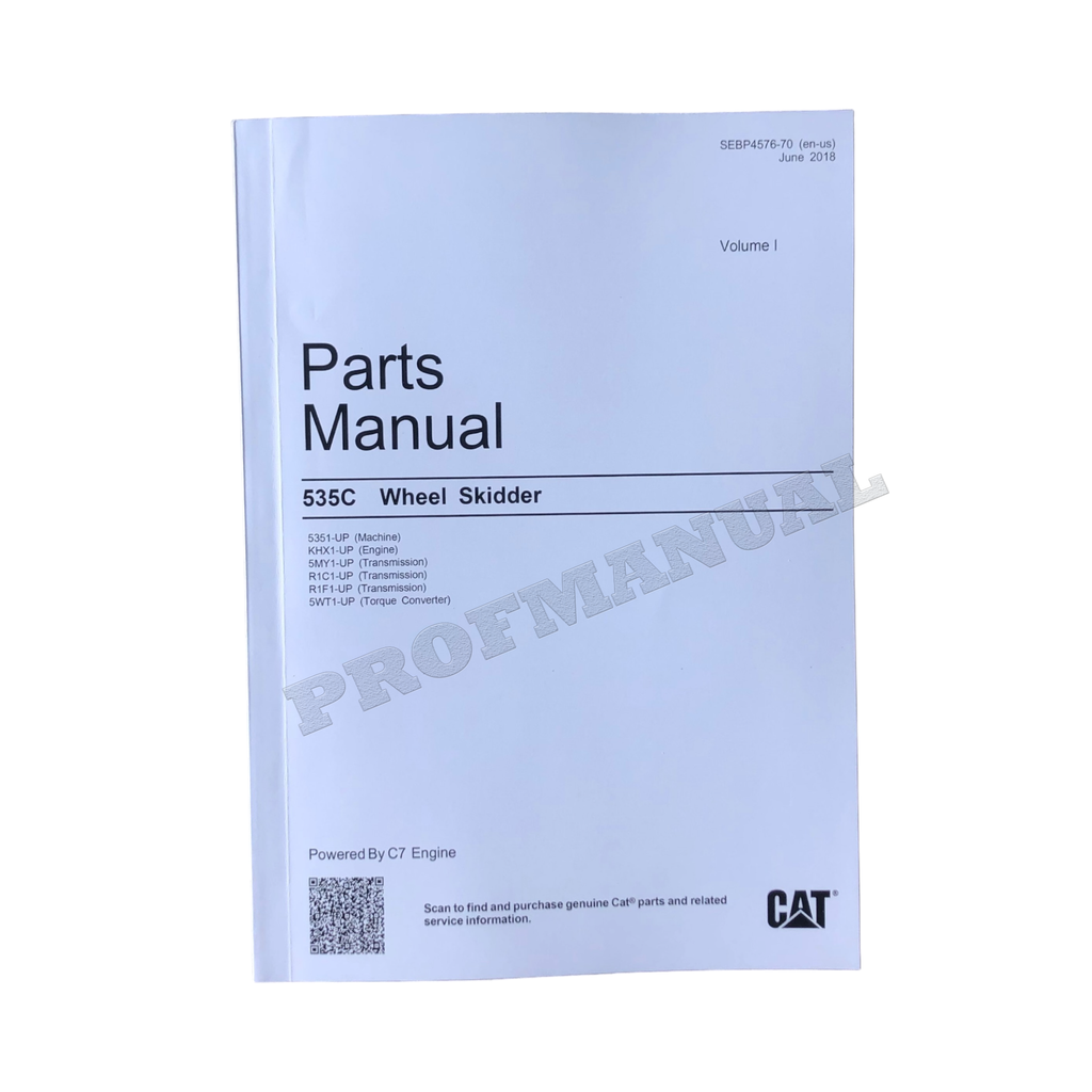 Caterpillar Cat 535C Wheel Skiddder Parts Catalog Manual