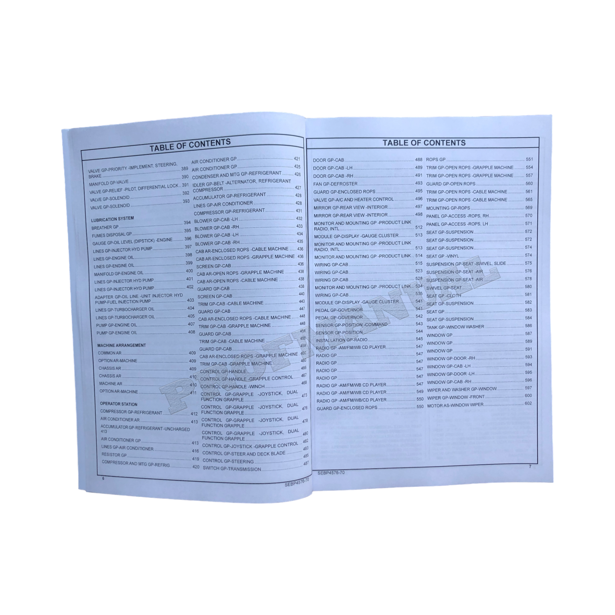 Caterpillar Cat 535C Wheel Skiddder Parts Catalog Manual