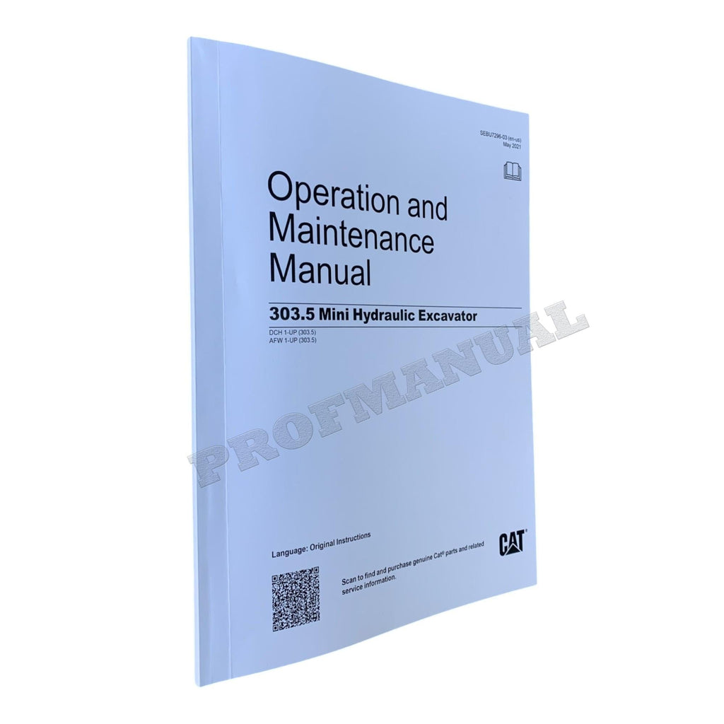 Manual de mantenimiento del operador de la miniexcavadora hidráulica Caterpillar 303.5