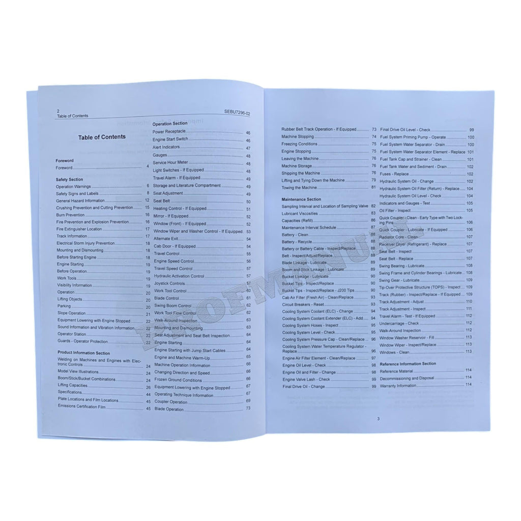 Manual de mantenimiento del operador de la miniexcavadora hidráulica Caterpillar 303.5