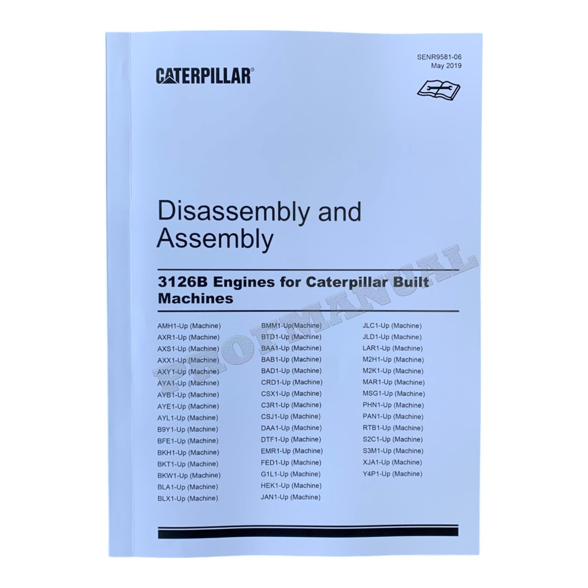 Manual de servicio completo del motor Caterpillar 3126B SNBFE 1-UP *Enviar número de serie
