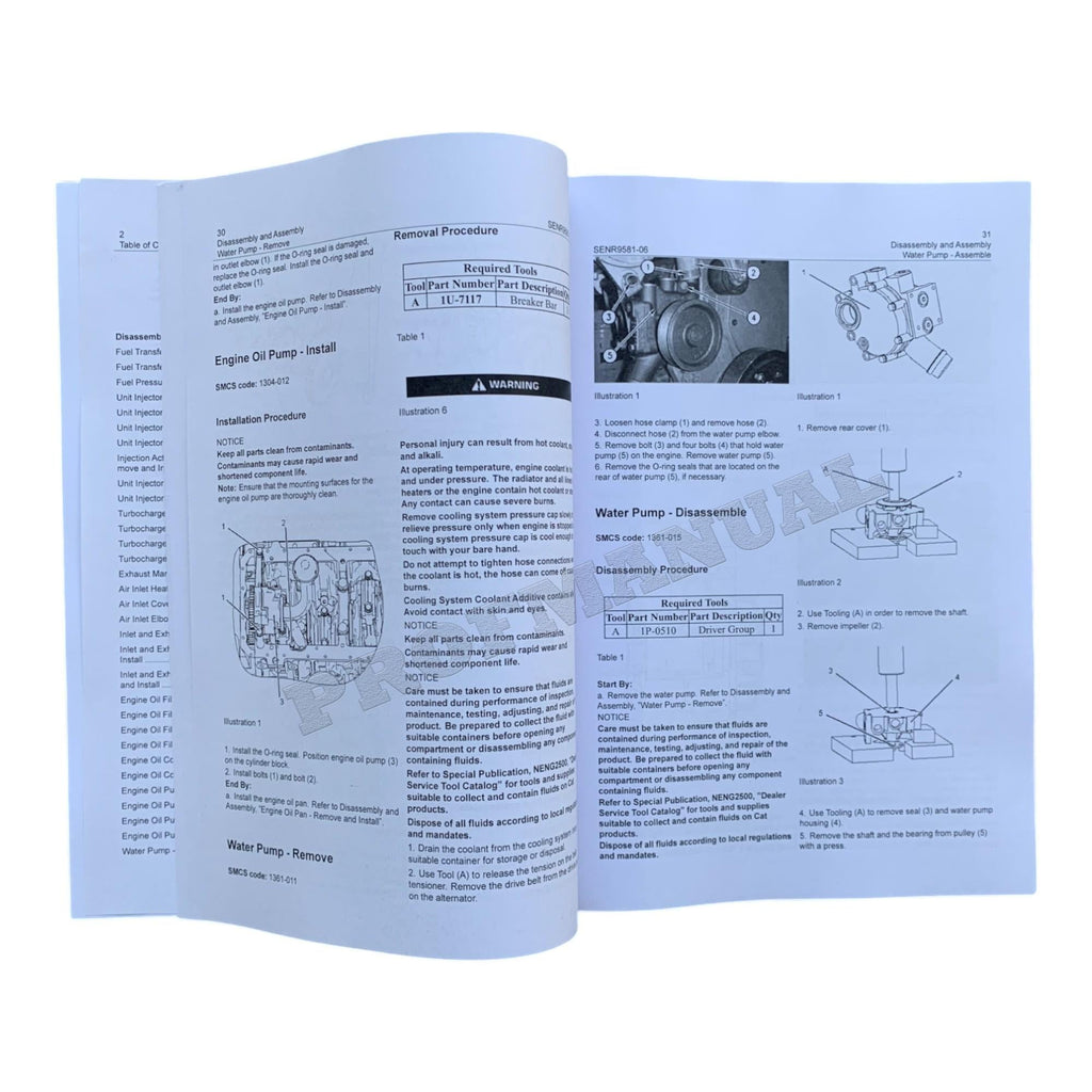 Manual de servicio completo del motor Caterpillar 3126B SNBFE 1-UP *Enviar número de serie