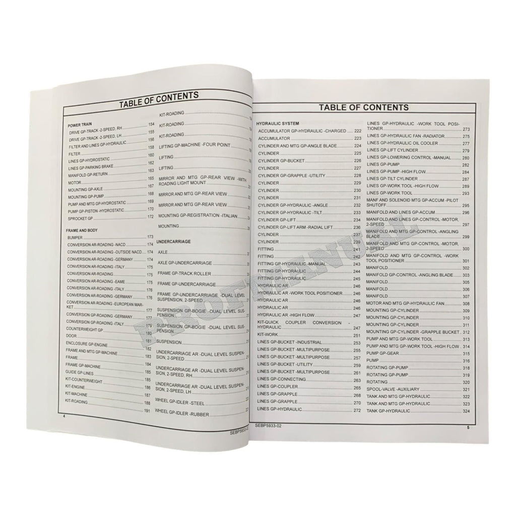 Caterpillar Cat 277C2 Multi Terrain Loader Parts Catalog Manual SEBP5933