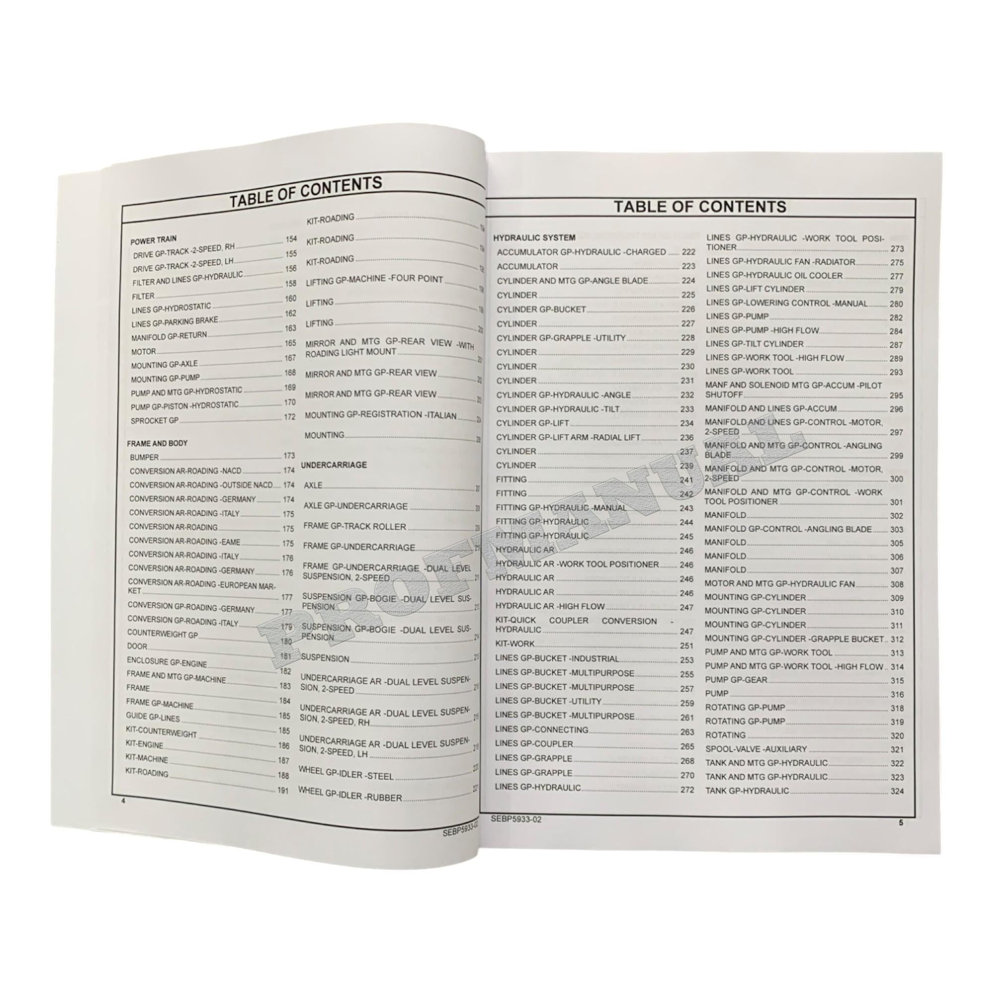 Caterpillar Cat 277C2 Multi Terrain Loader Parts Catalog Manual SEBP5933