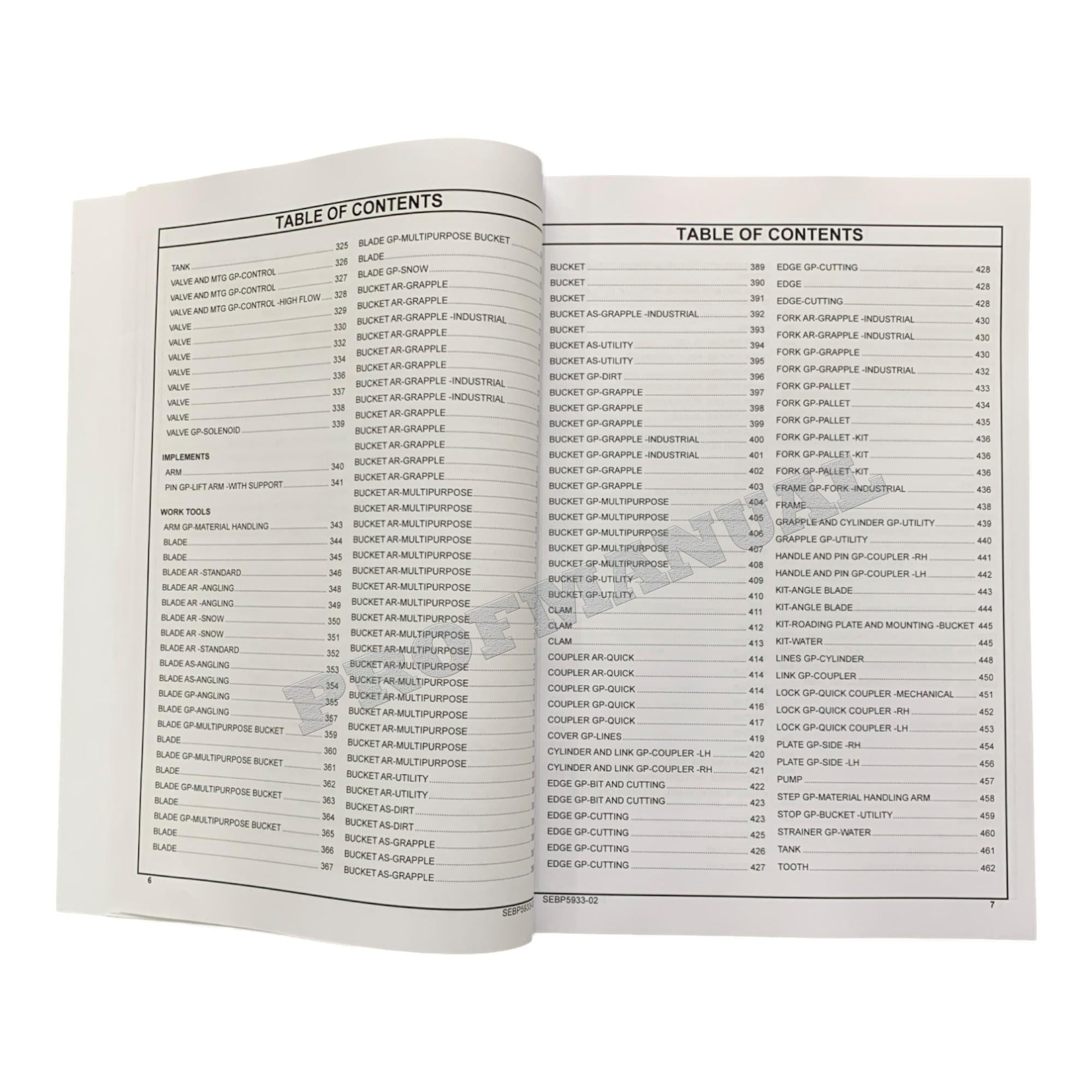 Caterpillar Cat 277C2 Multi Terrain Loader Parts Catalog Manual SEBP5933