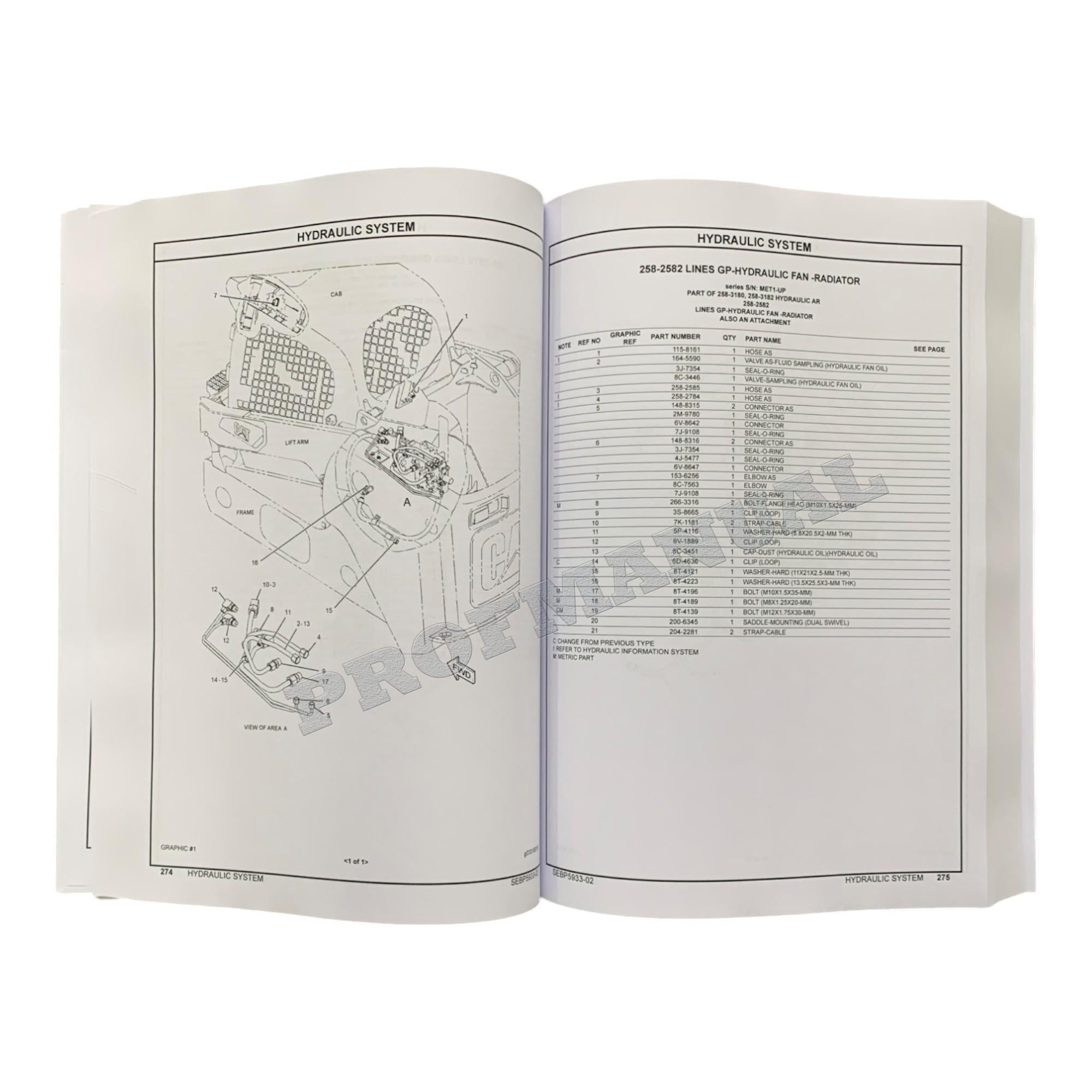 Caterpillar Cat 277C2 Multi Terrain Loader Parts Catalog Manual SEBP5933